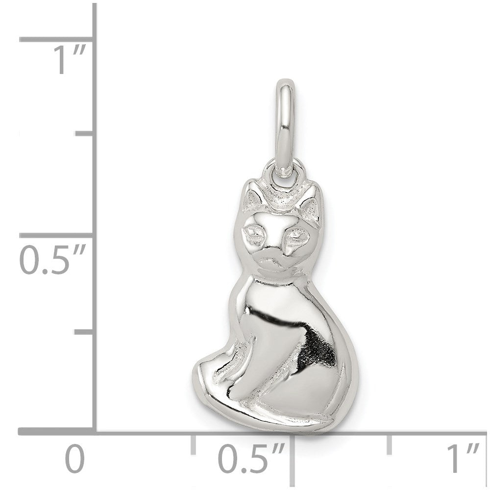 Sterling Silver Cat Charm - Product Photo
