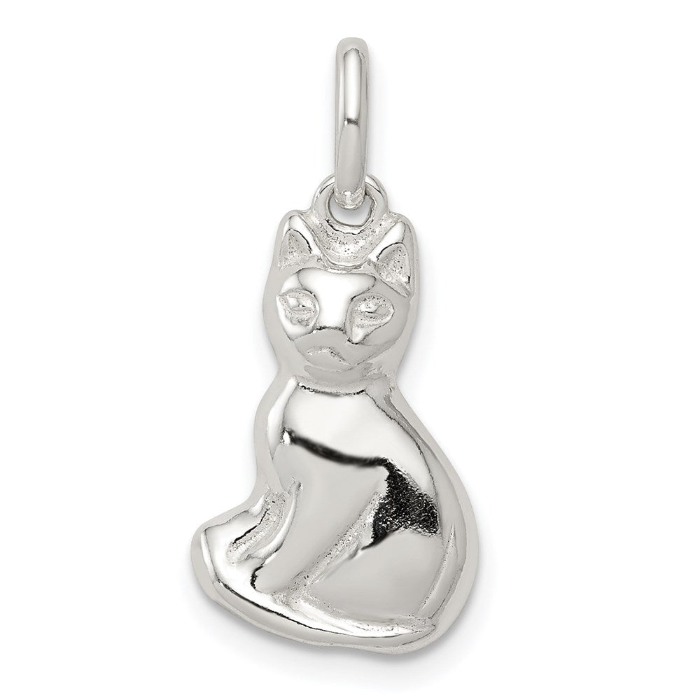 Sterling Silver Cat Charm - Product Photo