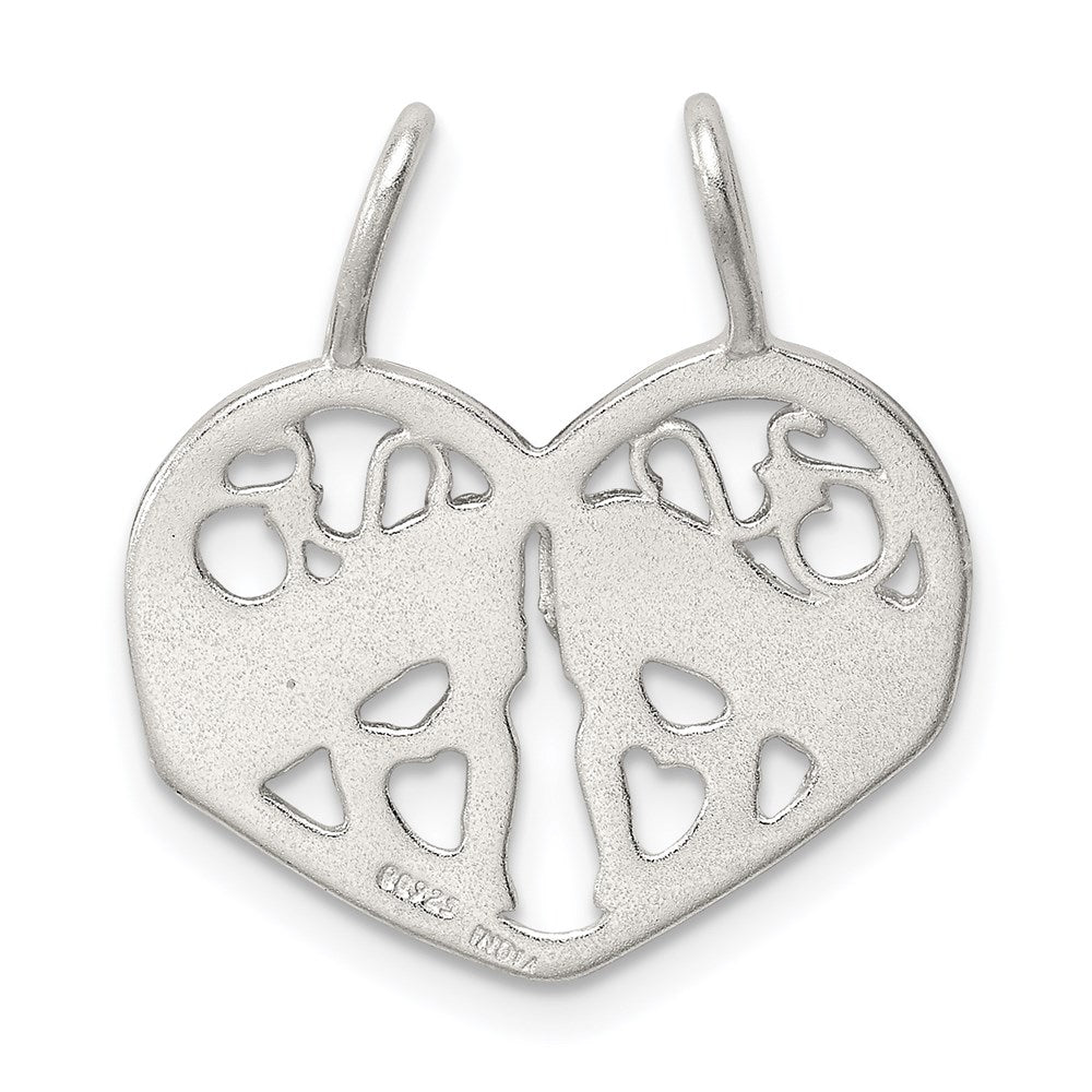 Sterling Silver Mother Daughter 2-piece break apart Charm - Product Photo