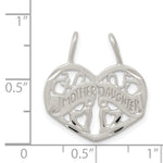 Sterling Silver Mother Daughter 2-piece break apart Charm - Product Photo