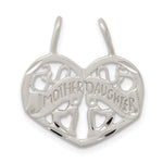 Sterling Silver Mother Daughter 2-piece break apart Charm - Product Photo