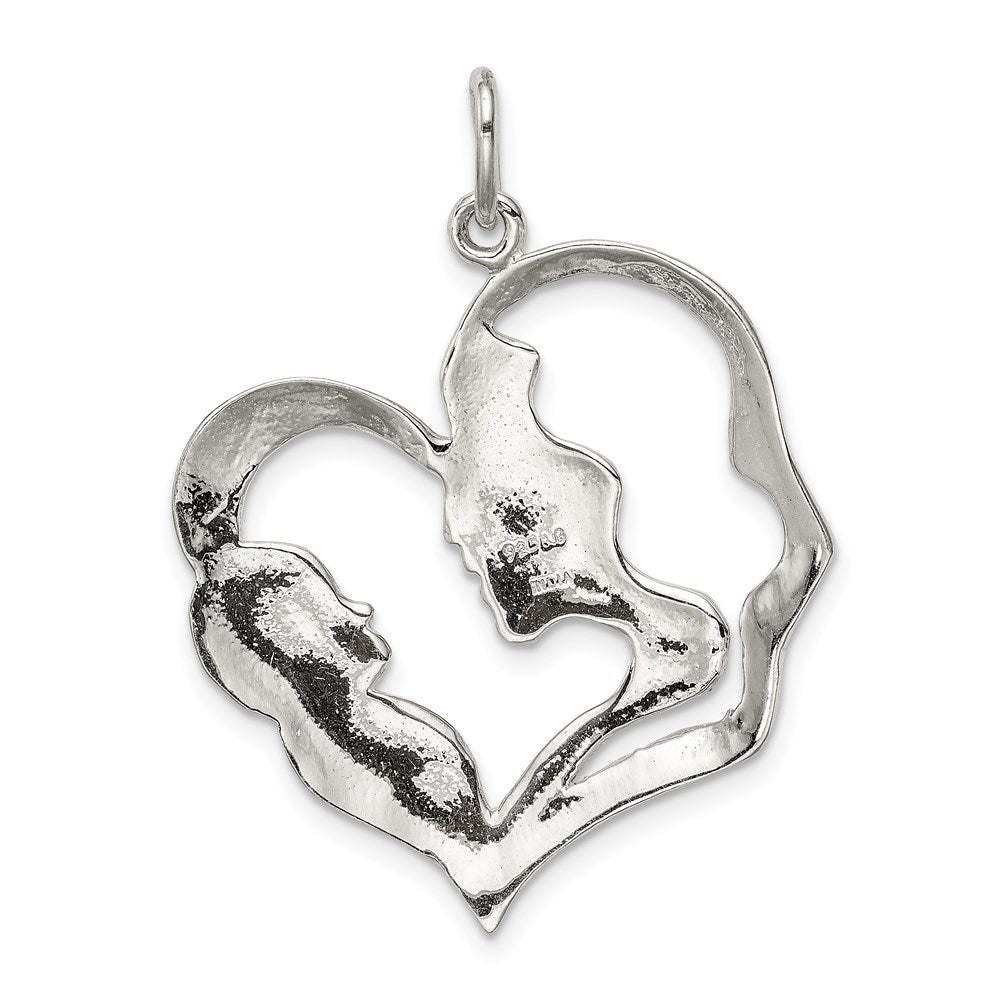 Sterling Silver Mother & Baby Pendant - Product Photo