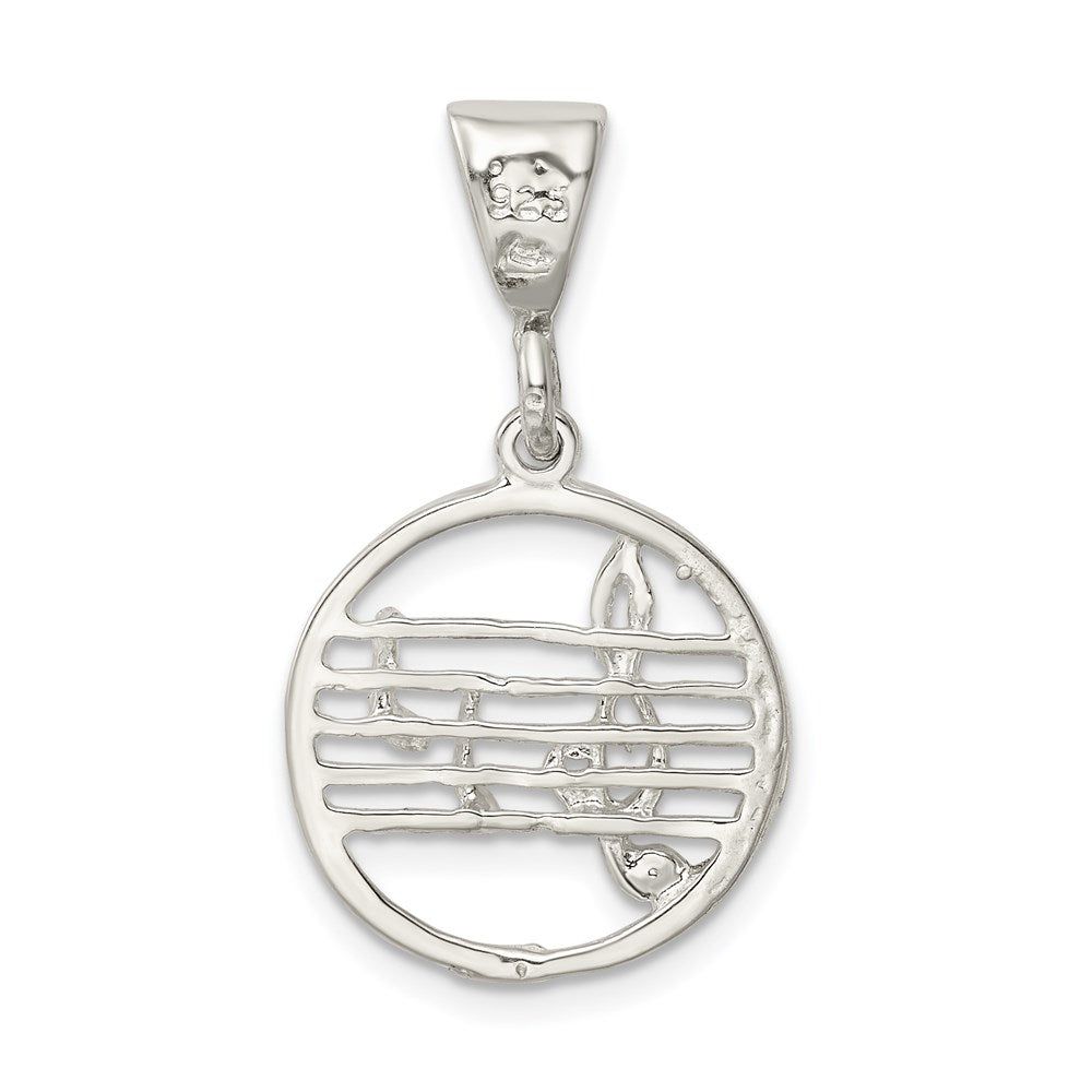Sterling Silver Music Staff Charm - Product Photo