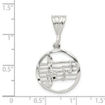 Sterling Silver Music Staff Charm - Product Photo