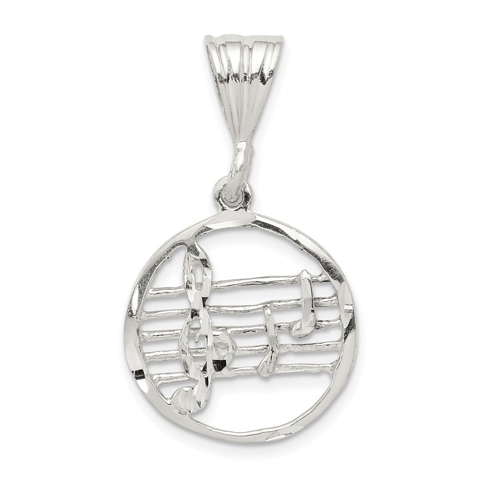 Sterling Silver Music Staff Charm - Product Photo