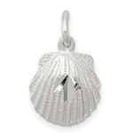Sterling Silver Diamond-Cut Shell Charm - Product Photo