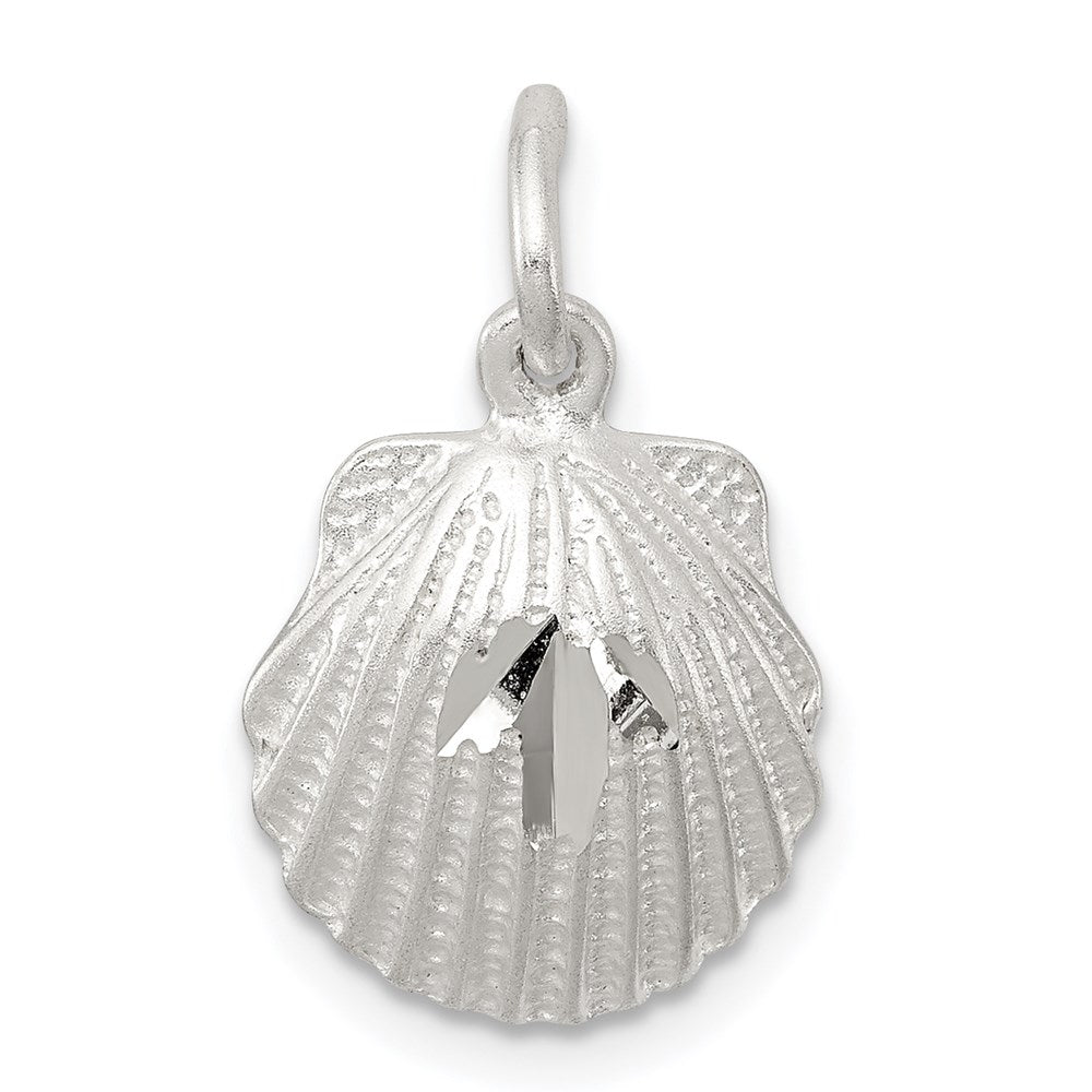 Sterling Silver Diamond-Cut Shell Charm - Product Photo