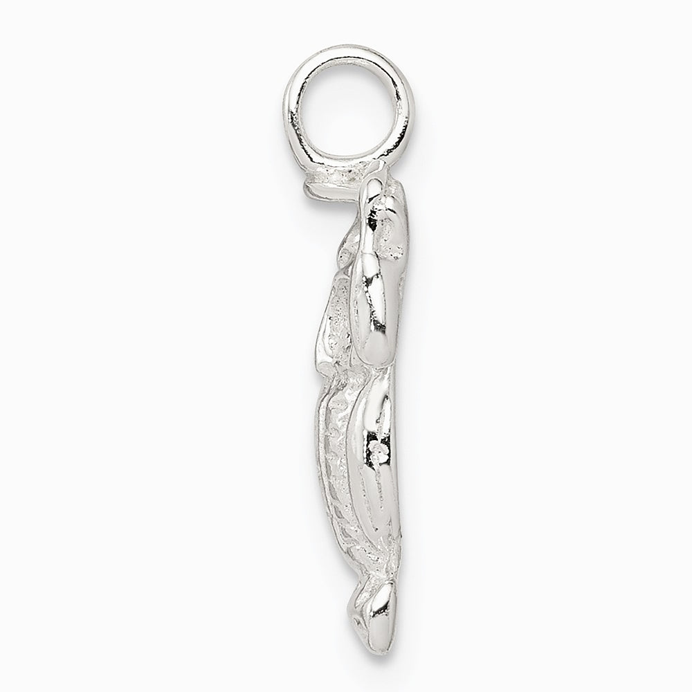 Sterling Silver Graduation Owl Charm - Product Photo