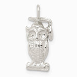 Sterling Silver Graduation Owl Charm - Product Photo