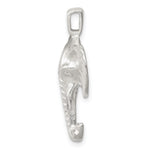 Sterling Silver Satin Elephant Head Charm - Product Photo