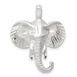 Sterling Silver Satin Elephant Head Charm - Product Photo