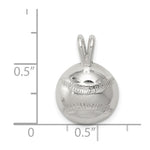 Sterling Silver Baseball Charm - Product Photo