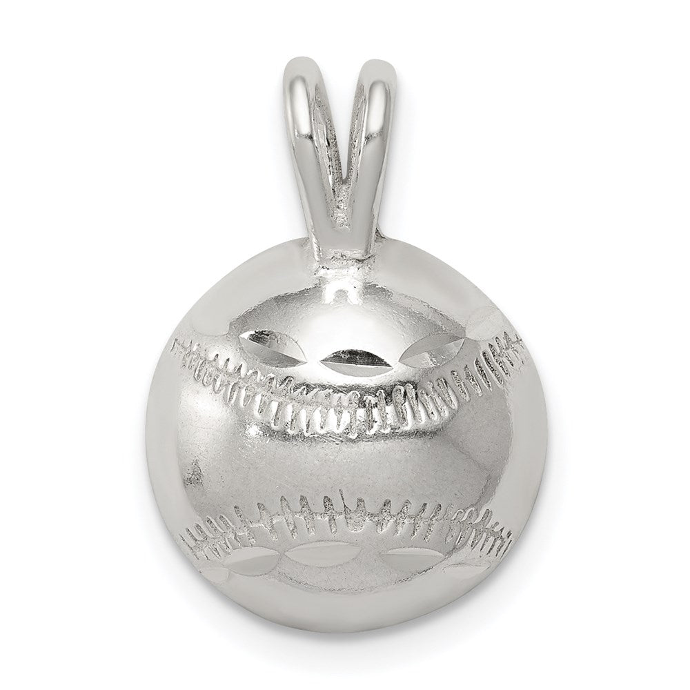 Sterling Silver Baseball Charm - Product Photo