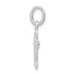 Sterling Silver Fleur De Lis Cross Charm - Product Photo