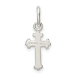 Sterling Silver Fleur De Lis Cross Charm - Product Photo