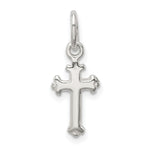 Sterling Silver Fleur De Lis Cross Charm - Product Photo