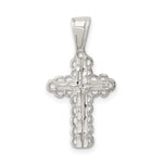 Sterling Silver Budded Cross Pendant - Product Photo