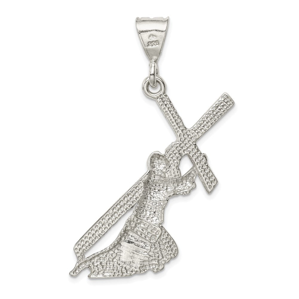 Sterling Silver St. Andrew Cross Pendant - Product Photo