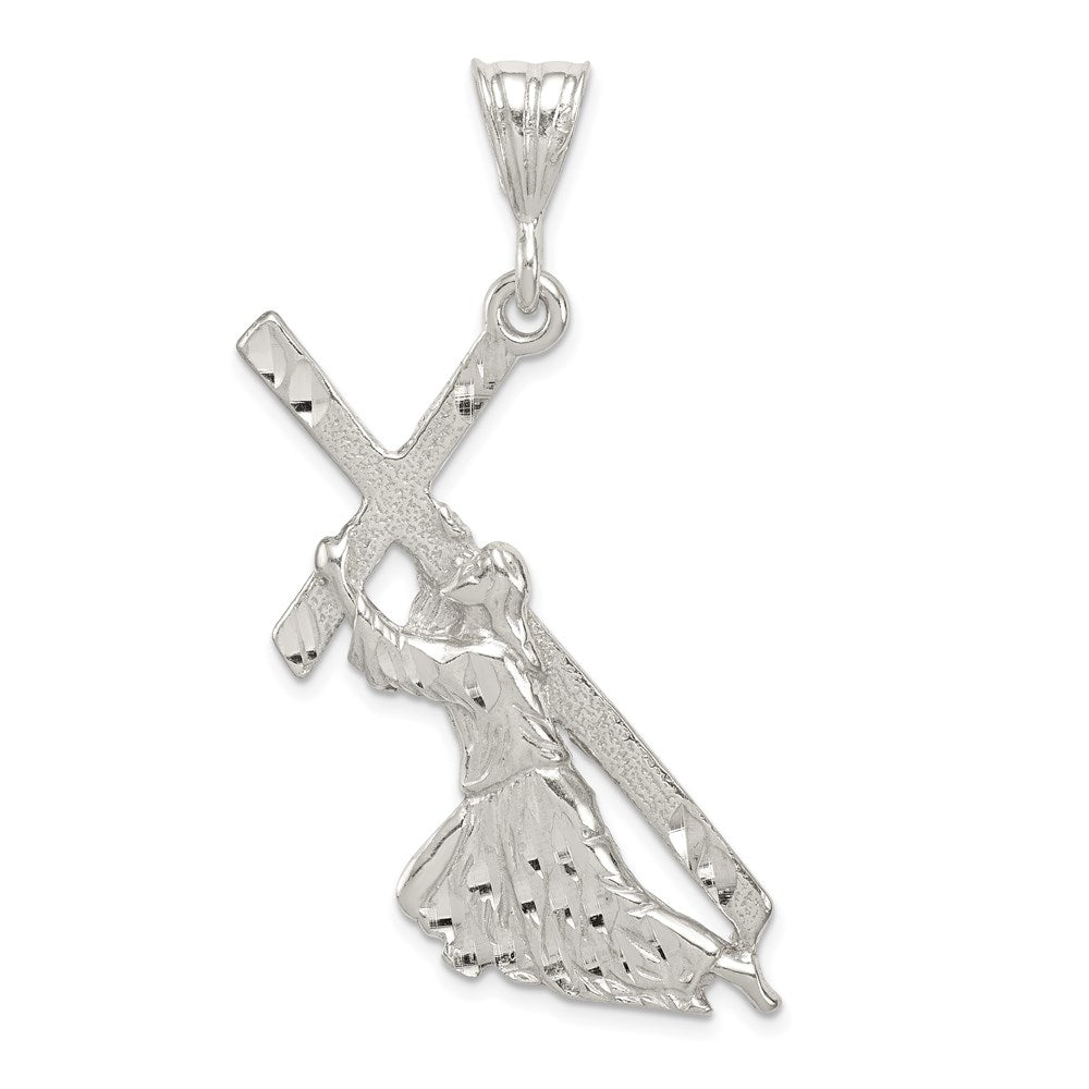 Sterling Silver St. Andrew Cross Pendant - Product Photo