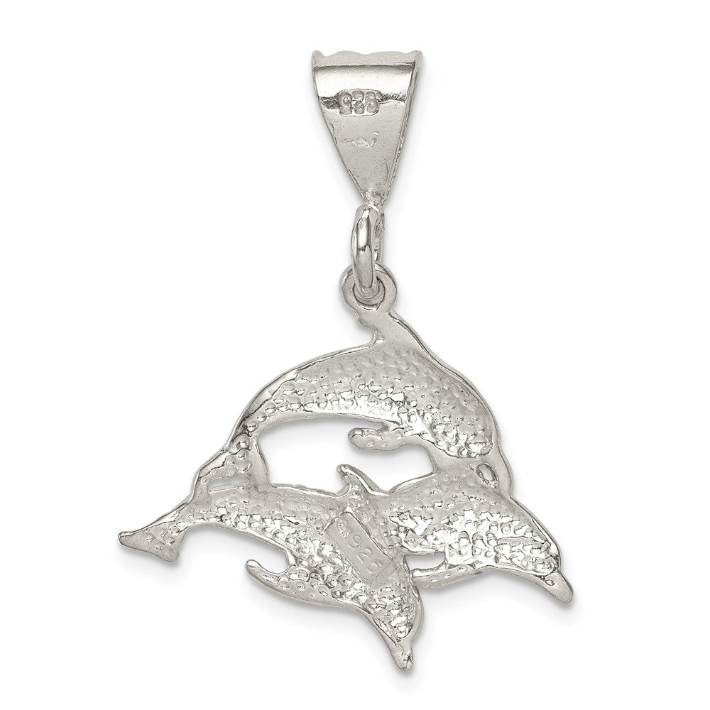 Sterling Silver Trio of Dolphins Pendant - Product Photo