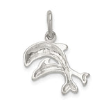 Sterling Silver Dolphins Charm - Product Photo