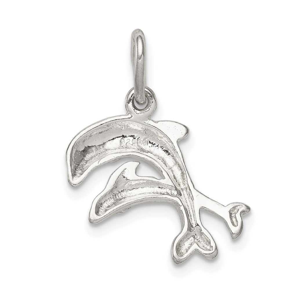 Sterling Silver Dolphins Charm - Product Photo