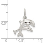 Sterling Silver Dolphins Charm - Product Photo