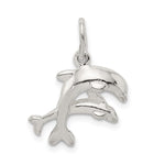 Sterling Silver Dolphins Charm - Product Photo