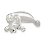 Sterling Silver Manatee with Baby Charm - Product Photo