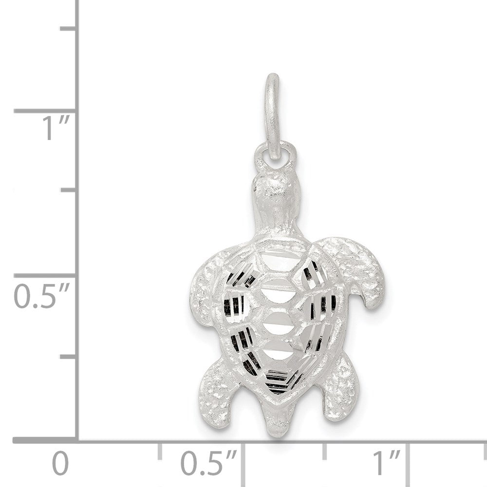 Sterling Silver Turtle Charm - Product Photo