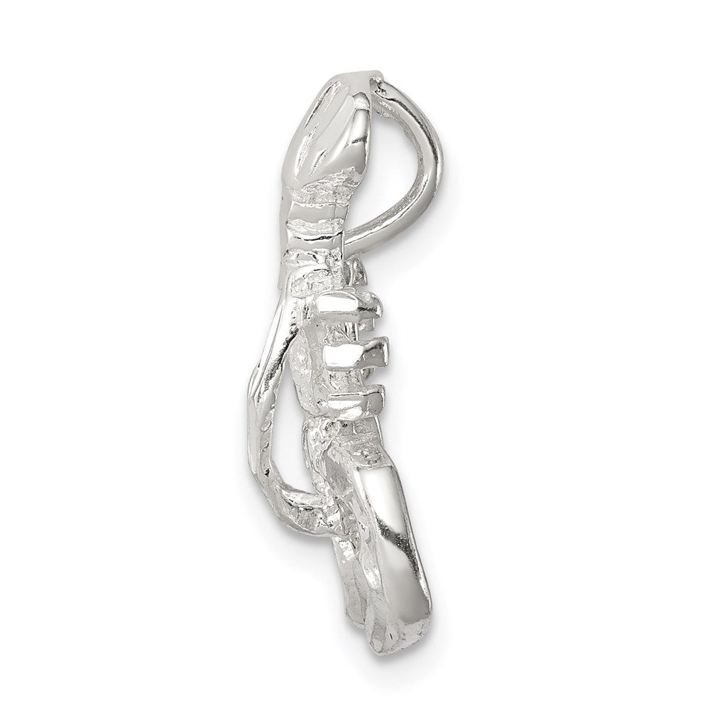 Sterling Silver Lobster Chain Slide Charm - Product Photo