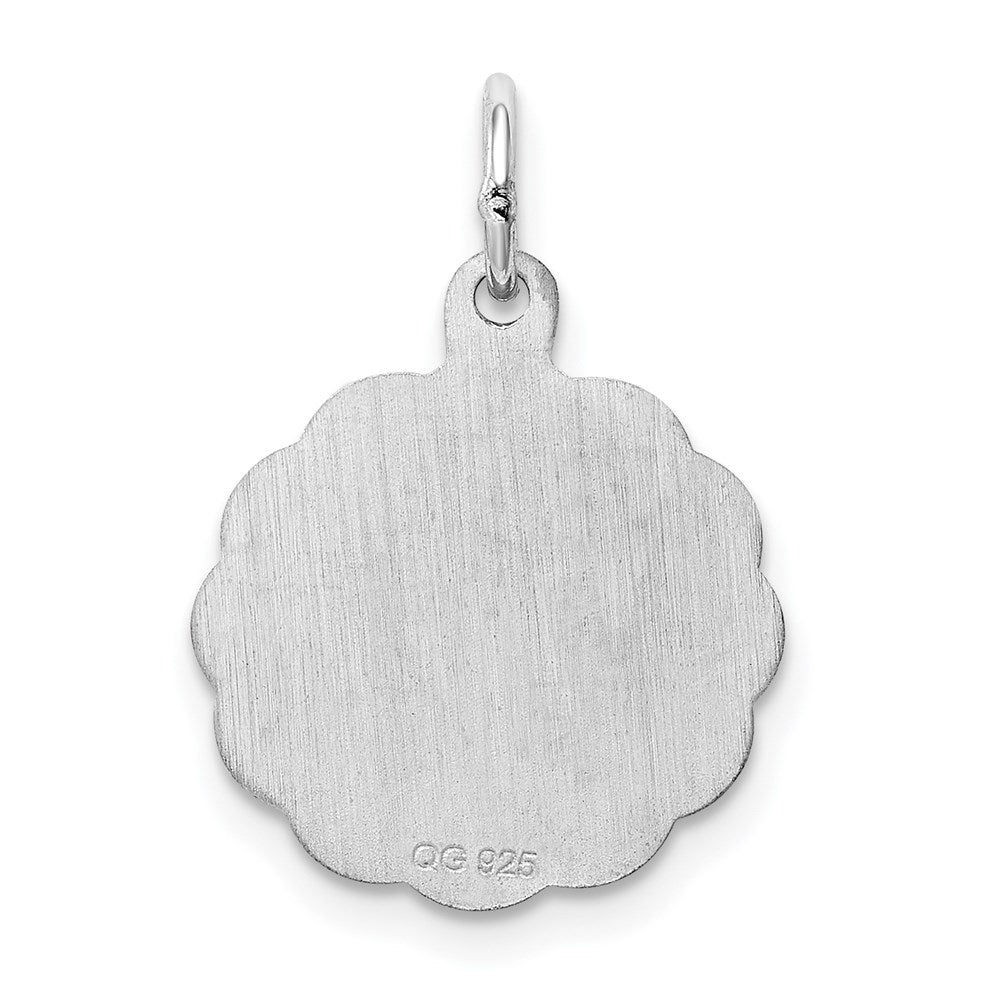 Sterling Silver Rhodium-plated Special Mom Disc Charm - Product Photo