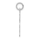 Sterling Silver Rhodium-plated 4-leaf Clover Polished Disc Charm - Product Photo