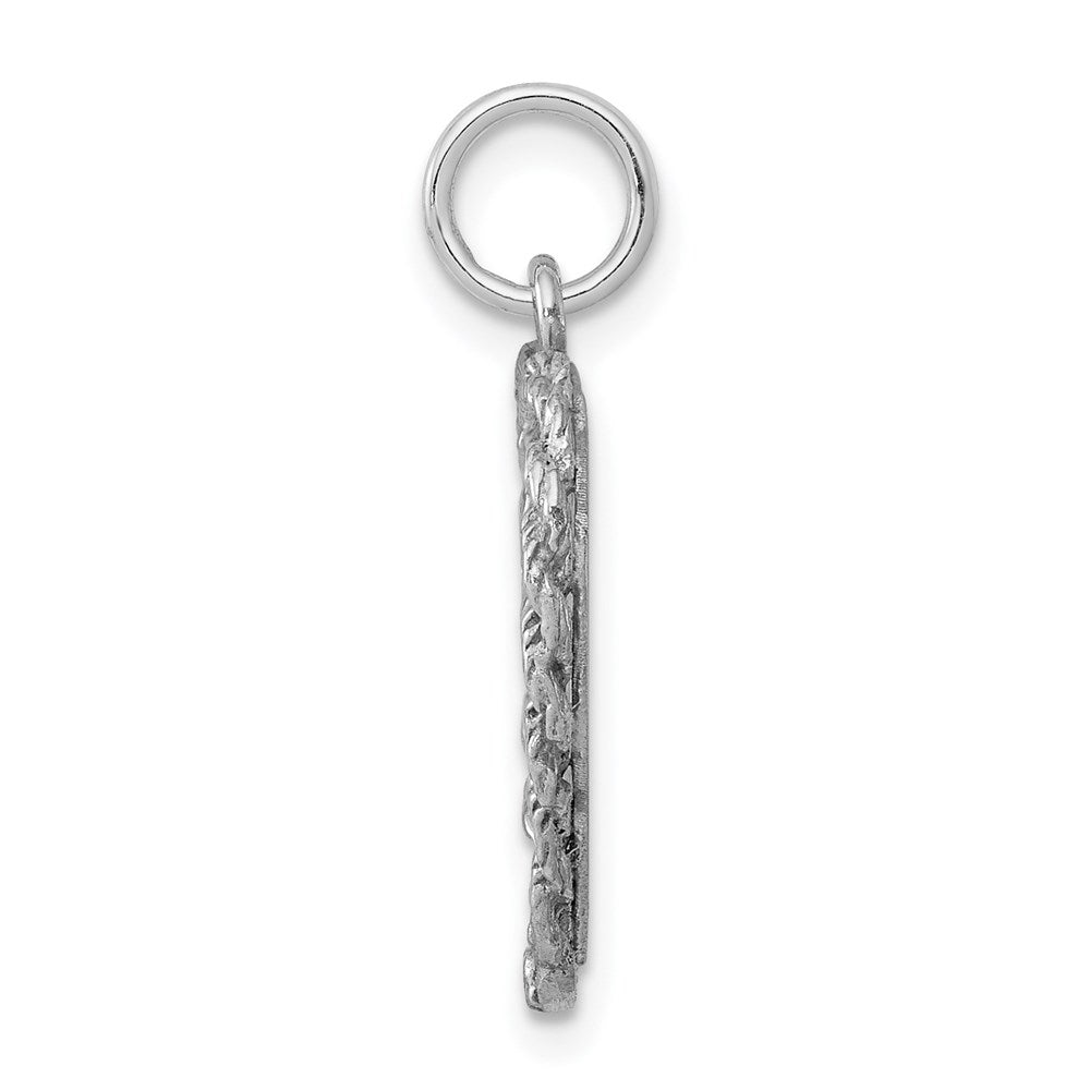 Sterling Silver Rhodium-plated My Confirmation Disc Charm - Product Photo
