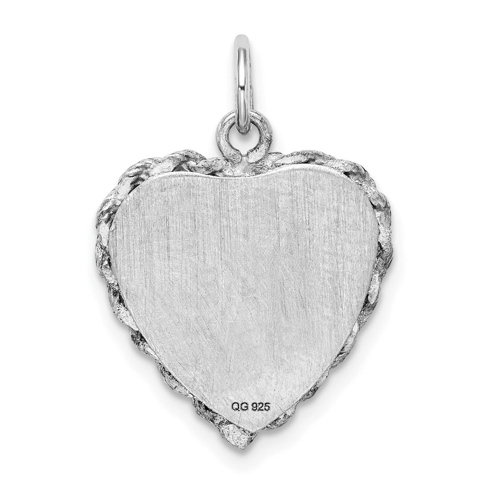 Sterling Silver Rhodium-plated My Confirmation Disc Charm - Product Photo