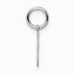 Sterling Silver Rhodium-plated Baptism Disc Charm - Product Photo