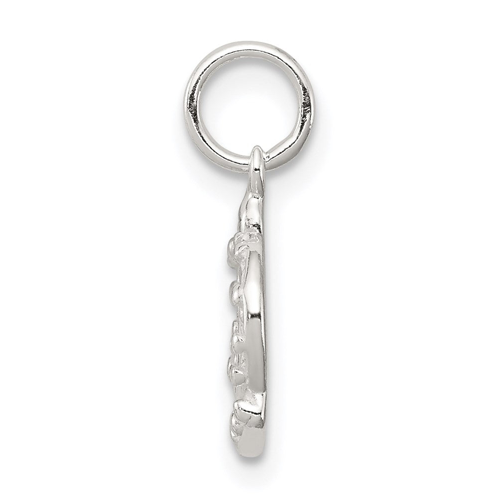 Sterling Silver Crown Charm - Product Photo