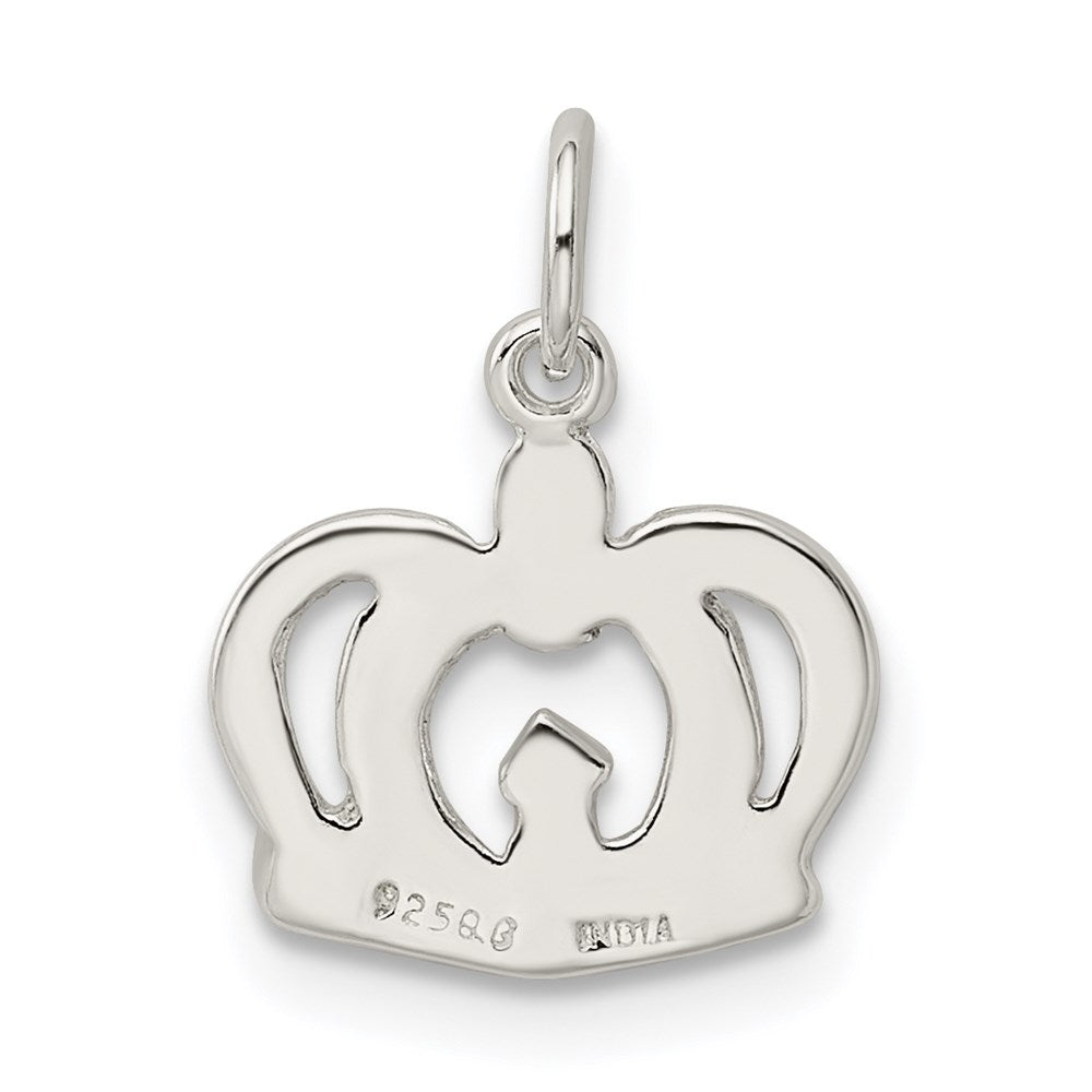 Sterling Silver Crown Charm - Product Photo