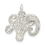 Sterling Silver Ram Charm - Product Photo
