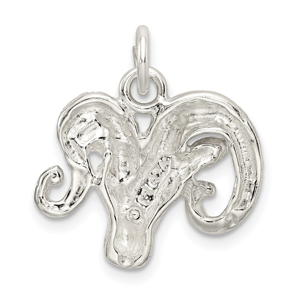 Sterling Silver Ram Charm - Product Photo