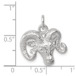 Sterling Silver Ram Charm - Product Photo