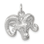 Sterling Silver Ram Charm - Product Photo