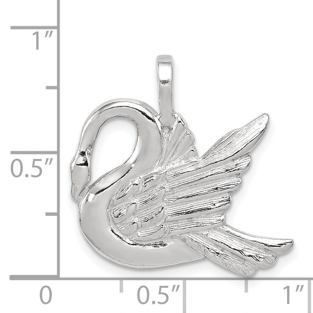 Sterling Silver Swan Charm - Product Photo