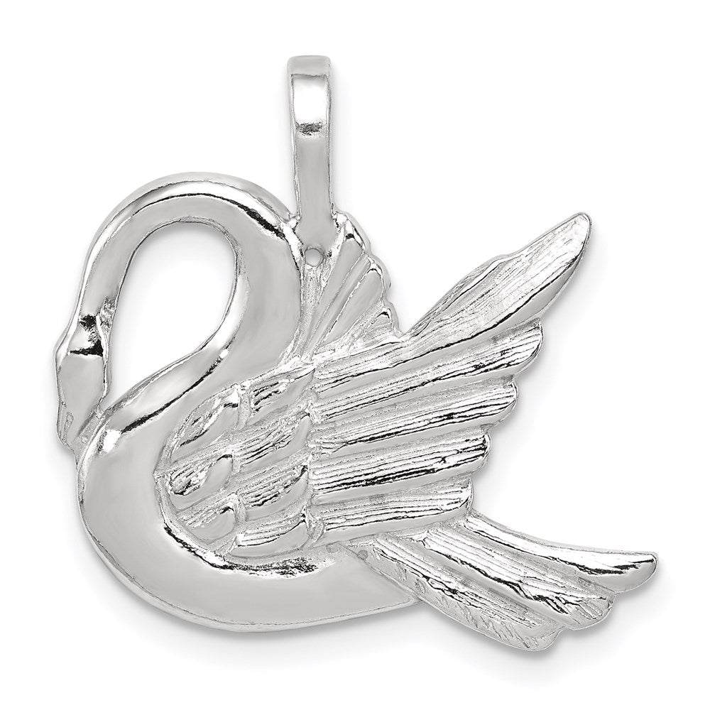 Sterling Silver Swan Charm - Product Photo