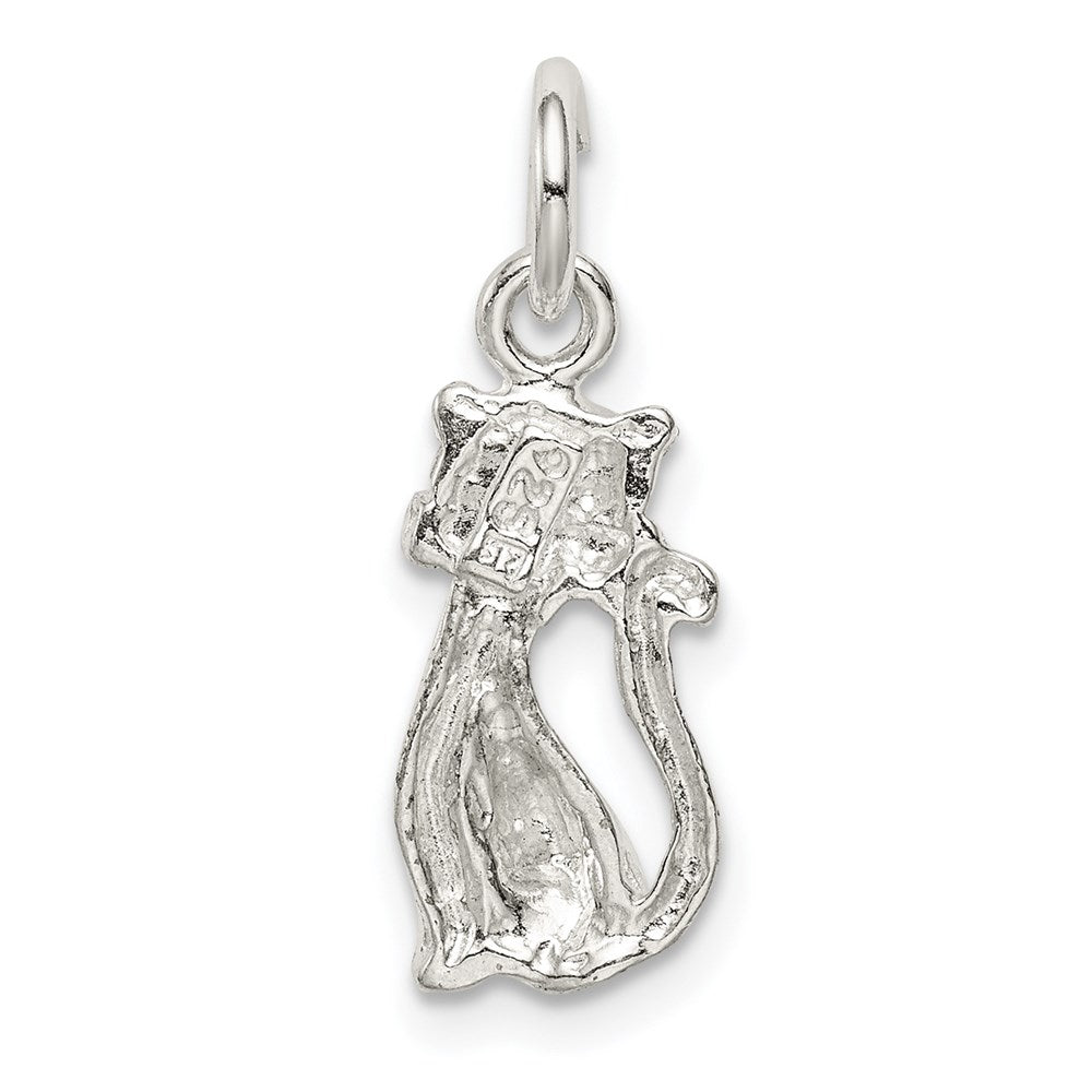 Sterling Silver Cat Charm - Product Photo