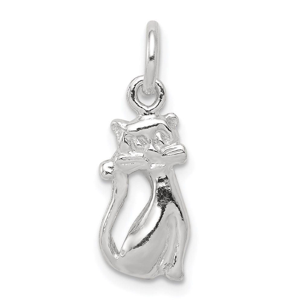 Sterling Silver Cat Charm - Product Photo