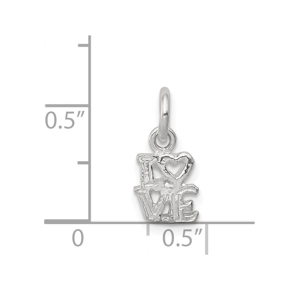Sterling Silver Love Charm - Product Photo