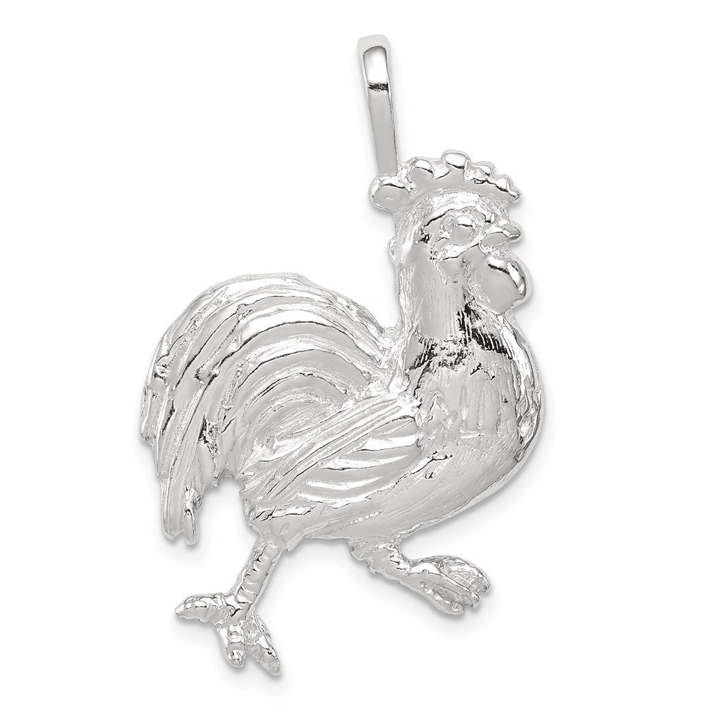 Sterling Silver Rooster Charm - Product Photo