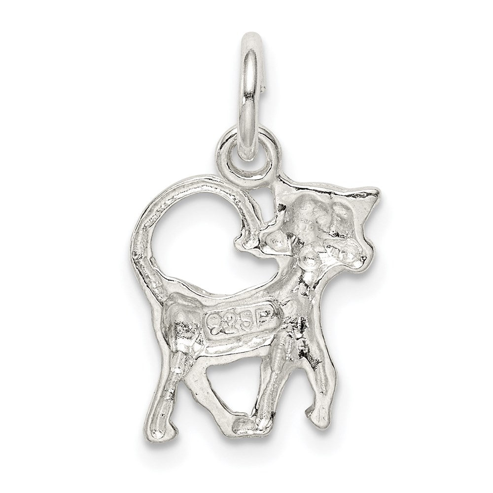 Sterling Silver Cat Charm - Product Photo