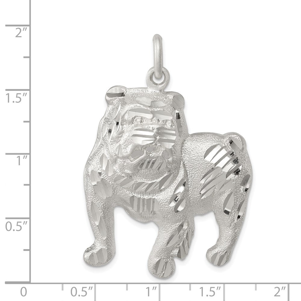 Sterling Silver Bull Dog Charm - Product Photo